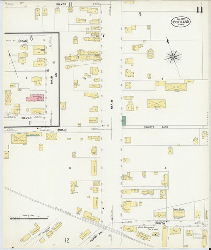 Sanborn Fire Insurance Map from Portland, Middlesex County, Connecticut (1907), Sheet #0011 - Complete Map Set gallery image, historic Sanborn map, vintage wall art, Connecticut Connecticut