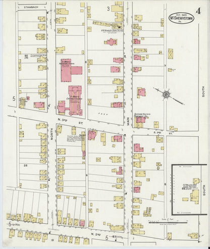 Sanborn Fire Insurance Map from McSherrystown, Adams County, Pennsylvania (1920), Sheet #0004 - Complete Map Set gallery image, historic Sanborn map, vintage wall art, Pennsylvania Pennsylvania