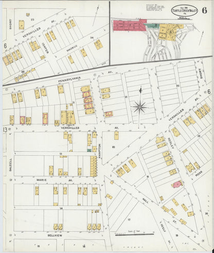 Sanborn Fire Insurance Map from Turtle Creek Valley, Allegheny County, Pennsylvania (1906), Sheet #0006 - Complete Map Set gallery image, historic Sanborn map, vintage wall art, Pennsylvania Pennsylvania