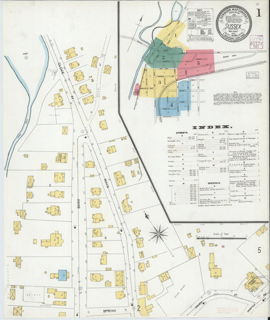 Sanborn Fire Insurance Map from Sussex, Sussex County, New Jersey. (1904) – Historic Sanborn Fire Insurance Map Print