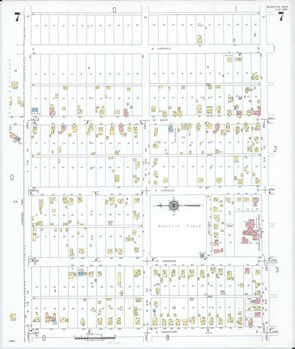 Sanborn Fire Insurance Map from Minster, Auglaize County, Ohio (1951), Sheet #0007 - Historic Sanborn Fire Insurance Map Print, vintage old map wall art, antique decor, genealogy gift, Ohio Ohio map