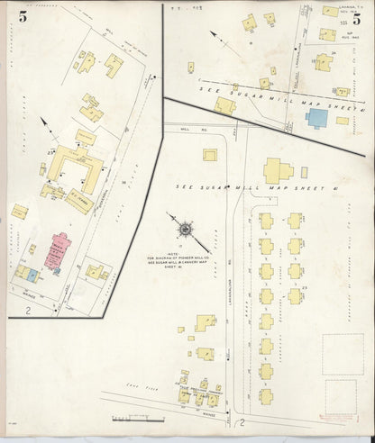 Sanborn Fire Insurance Map from Lahaina, Maui County, Hawaii (1950), Sheet #0005 - Complete Map Set gallery image, historic Sanborn map, vintage wall art, Hawaii Hawaii