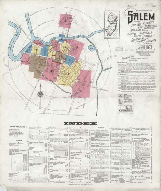 Sanborn Fire Insurance Map from Salem, Salem County, New Jersey. (1923) – Historic Sanborn Fire Insurance Map Print