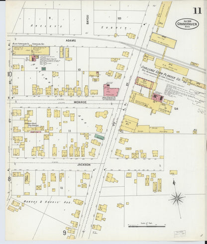 Sanborn Fire Insurance Map from Grand Haven, Ottawa County, Michigan (1899), Sheet #0011 - Complete Map Set gallery image, historic Sanborn map, vintage wall art, Michigan Michigan