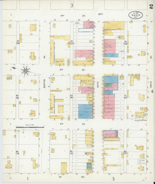 Sanborn Fire Insurance Map from Davis, Murray County, Oklahoma (1903), Sheet #0002 - Historic Sanborn Fire Insurance Map Print, vintage old map wall art, antique decor, genealogy gift, Oklahoma Oklahoma map
