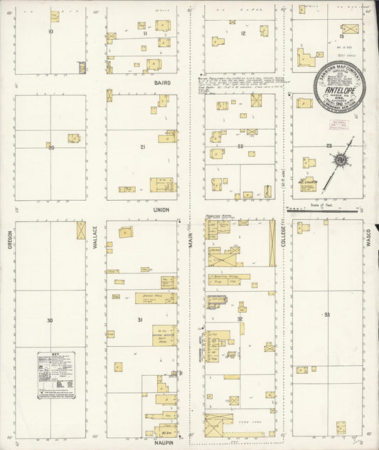 Sanborn Fire Insurance Map from Antelope, Wasco County, Oregon (1910), Sheet #0001 - Historic Sanborn Fire Insurance Map Print, vintage old map wall art, antique decor, genealogy gift, Oregon Oregon map