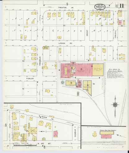 Sanborn Fire Insurance Map from Toronto, Jefferson County, Ohio (1911), Sheet #0011 - Complete Map Set gallery image, historic Sanborn map, vintage wall art, Ohio Ohio
