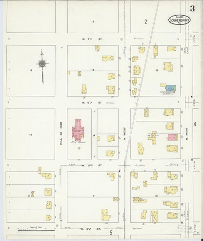 Sanborn Fire Insurance Map from Coudersport, Potter County, Pennsylvania (1911), Sheet #0003 - Historic Sanborn Fire Insurance Map Print, vintage old map wall art, antique decor, genealogy gift, Pennsylvania Pennsylvania map
