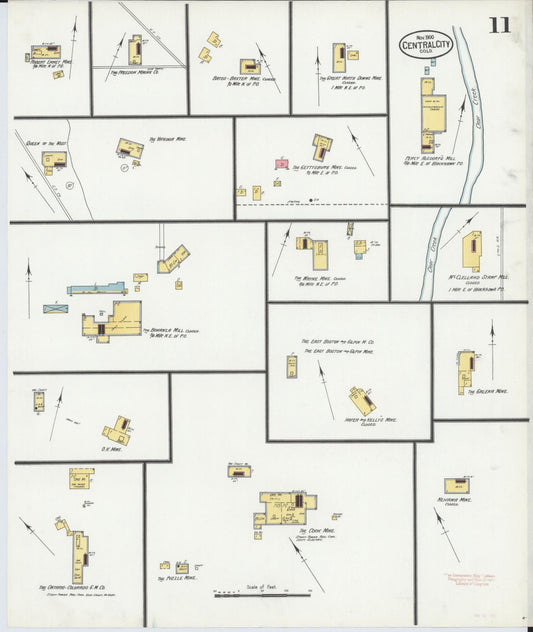 Sanborn Fire Insurance Map from Central City, Gilpin County, Colorado (1900), Sheet #0011 - Historic Sanborn Fire Insurance Map Print, vintage old map wall art, antique decor, genealogy gift, Colorado Colorado map