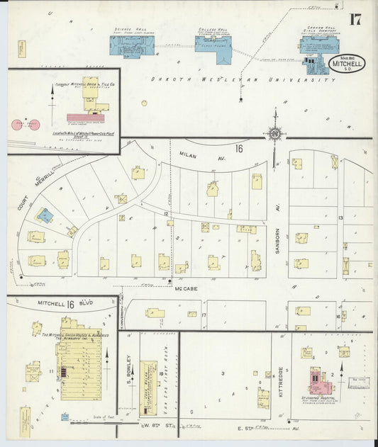 Sanborn Fire Insurance Map from Mitchell, Davison County, South Dakota (1914), Sheet #0017
