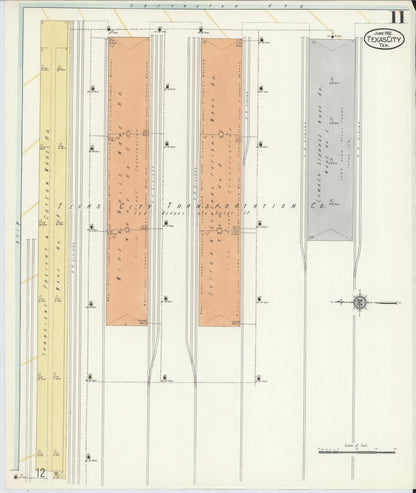 Sanborn Fire Insurance Map from Texas City, Galveston County, Texas (1912), Sheet #0011 - Complete Map Set gallery image, historic Sanborn map, vintage wall art, Texas Texas