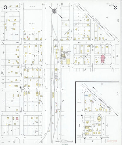 Sanborn Fire Insurance Map from Heron Lake, Jackson County, Minnesota (1947), Sheet #0003 - Complete Map Set gallery image, historic Sanborn map, vintage wall art, Minnesota Minnesota