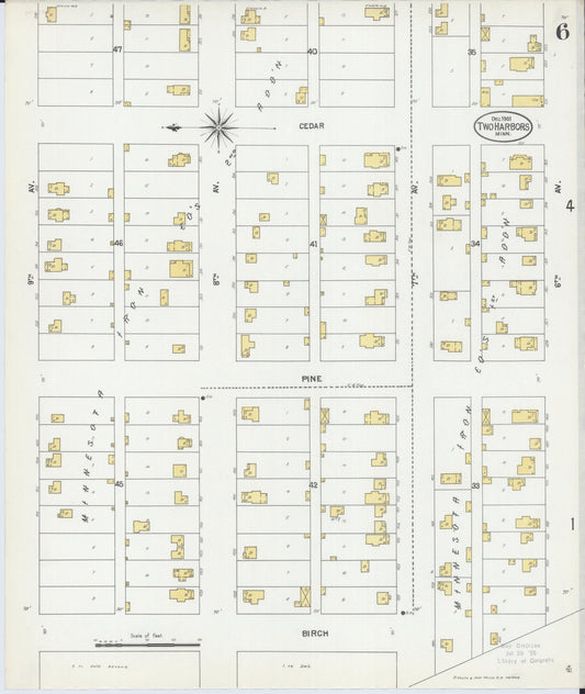 Sanborn Fire Insurance Map from Two Harbors, Lake County, Minnesota (1901), Sheet #0006 - Historic Sanborn Fire Insurance Map Print, vintage old map wall art, antique decor, genealogy gift, Minnesota Minnesota map