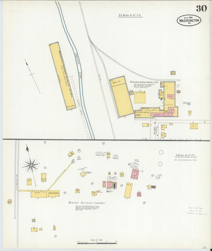 Sanborn Fire Insurance Map from Washington, Washington County, Pennsylvania (1904), Sheet #0030 - Complete Map Set gallery image, historic Sanborn map, vintage wall art, Pennsylvania Pennsylvania