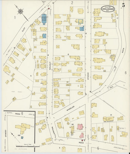 Sanborn Fire Insurance Map from Canajoharie, Montgomery County, New York (1915), Sheet #0005 - Complete Map Set gallery image, historic Sanborn map, vintage wall art, New York New York