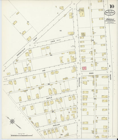 Sanborn Fire Insurance Map from Natrona, Allegheny County, Pennsylvania (1912), Sheet #0010 - Historic Sanborn Fire Insurance Map Print, vintage old map wall art, antique decor, genealogy gift, Pennsylvania Pennsylvania map