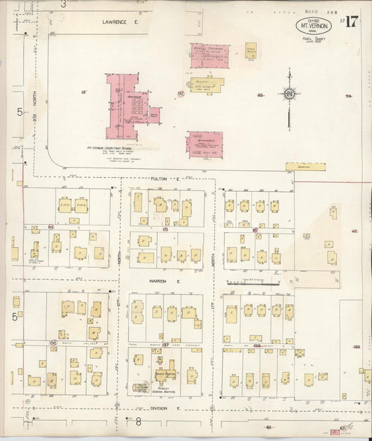 Sanborn Fire Insurance Map from Mount Vernon, Skagit County, Washington (1948), Sheet #0017 - Historic Sanborn Fire Insurance Map Print, vintage old map wall art, antique decor, genealogy gift, Washington Washington map