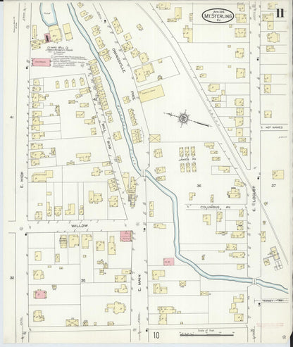 Sanborn Fire Insurance Map from Mount Sterling, Montgomery County, Kentucky (1914), Sheet #0011 - Complete Map Set gallery image, historic Sanborn map, vintage wall art, Kentucky Kentucky
