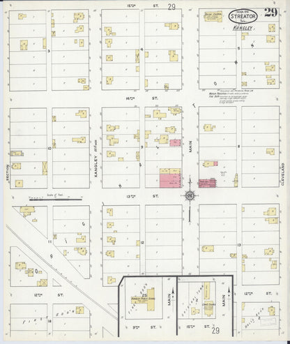 Sanborn Fire Insurance Map from Streator, La Salle County, Illinois (1916), Sheet #0029 - Complete Map Set gallery image, historic Sanborn map, vintage wall art, Illinois Illinois