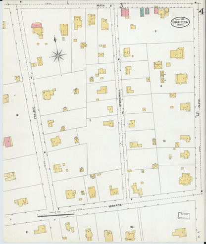 Sanborn Fire Insurance Map from Okolona, Chickasaw County, Mississippi (1905), Sheet #0004 - Complete Map Set gallery image, historic Sanborn map, vintage wall art, Mississippi Mississippi