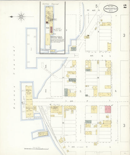 Sanborn Fire Insurance Map from Anacortes, Skagit County, Washington (1903), Sheet #0002 - Complete Map Set gallery image, historic Sanborn map, vintage wall art, Washington Washington