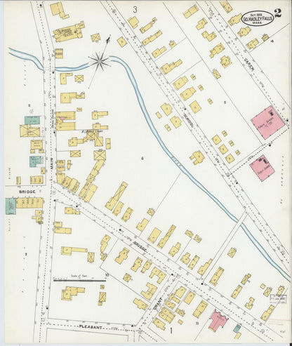 Sanborn Fire Insurance Map from South Hadley Falls, Hampshire County, Massachusetts (1905), Sheet #0002 - Complete Map Set gallery image, historic Sanborn map, vintage wall art, Massachusetts Massachusetts