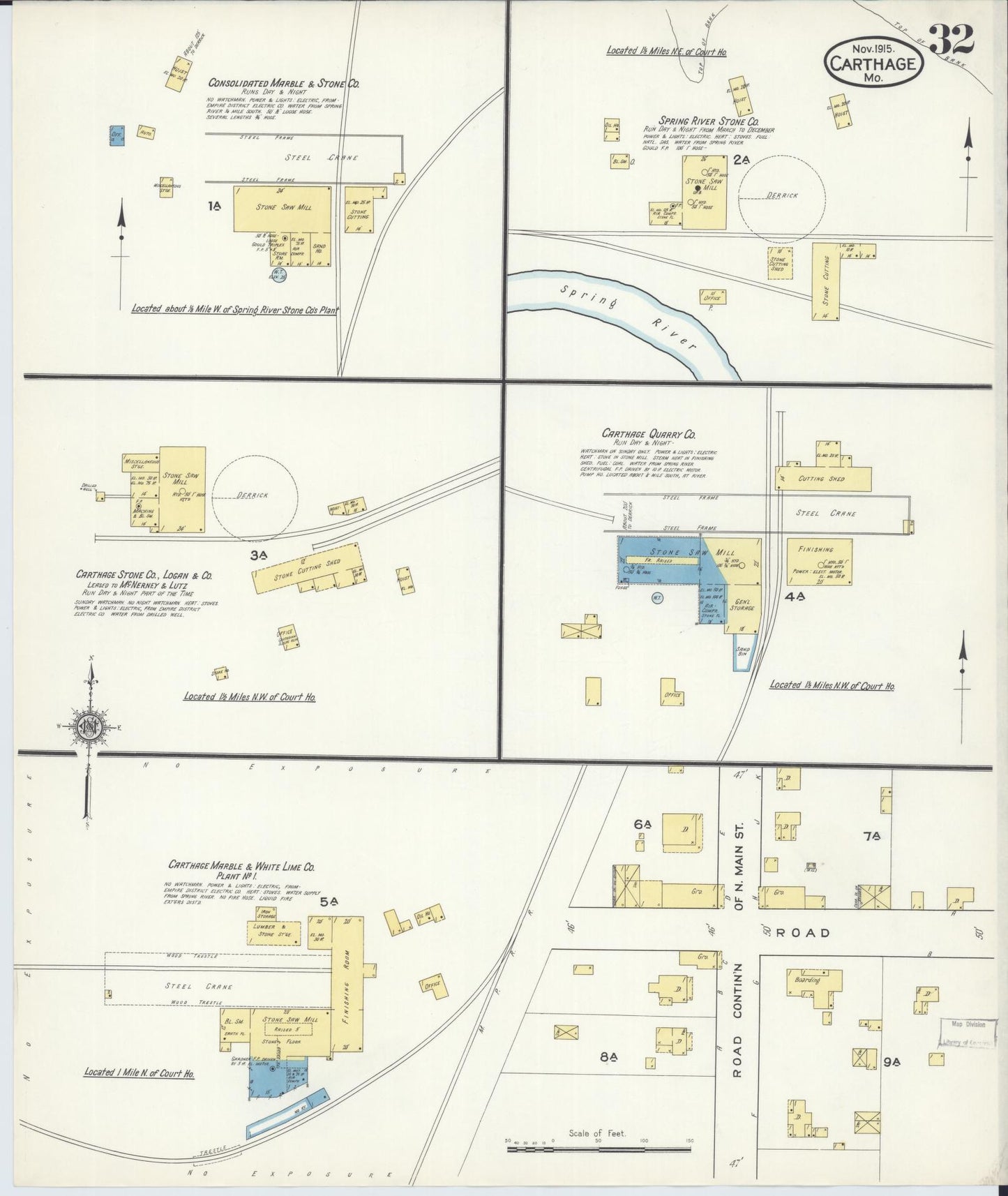 Sanborn Fire Insurance Map from Carthage, Jasper County, Missouri (1915), Sheet #0032 - Historic Sanborn Fire Insurance Map Print, vintage old map wall art, antique decor, genealogy gift, Missouri Missouri map