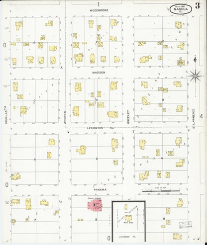 Sanborn Fire Insurance Map from Nashua, Chickasaw County, Iowa (1900), Sheet #0003 - Historic Sanborn Fire Insurance Map Print