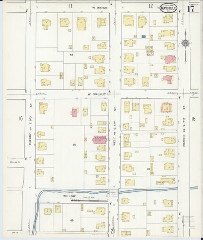 Sanborn Fire Insurance Map from Mayfield, Graves County, Kentucky (1916), Sheet #0017 - Complete Map Set gallery image, historic Sanborn map, vintage wall art, Kentucky Kentucky