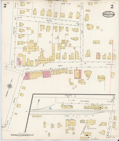 Sanborn Fire Insurance Map from Worcester, Otsego County, New York (1927), Sheet #0002 - Historic Sanborn Fire Insurance Map Print, vintage old map wall art, antique decor, genealogy gift, New York New York map