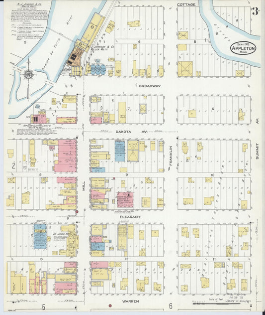 Sanborn Fire Insurance Map from Appleton, Swift County, Minnesota (1915), Sheet #0003 - Historic Sanborn Fire Insurance Map Print, vintage old map wall art, antique decor, genealogy gift, Minnesota Minnesota map
