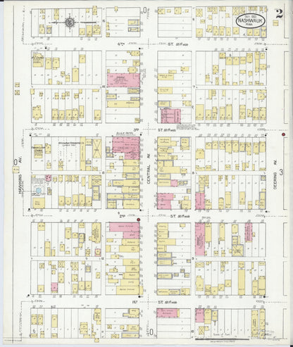 Sanborn Fire Insurance Map from Nashwauk, Itasca County, Minnesota (1921), Sheet #0002 - Complete Map Set gallery image, historic Sanborn map, vintage wall art, Minnesota Minnesota