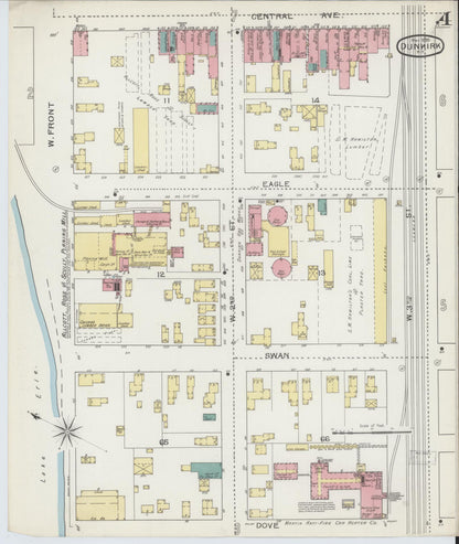 Sanborn Fire Insurance Map from Dunkirk, Chautauqua County, New York (1893), Sheet #0004 - Complete Map Set gallery image, historic Sanborn map, vintage wall art, New York New York