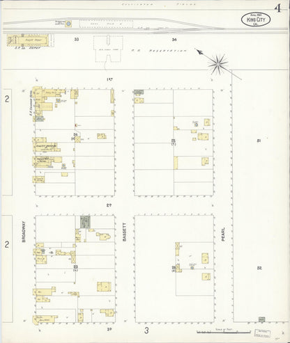 Sanborn Fire Insurance Map from King City, Monterey County, California (1903), Sheet #0004 - Complete Map Set gallery image, historic Sanborn map, vintage wall art, California California