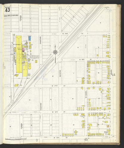 Sanborn Fire Insurance Map from Anniston, Calhoun County, Alabama (1925), Sheet #0043 - Complete Map Set gallery image, historic Sanborn map, vintage wall art, Alabama Alabama