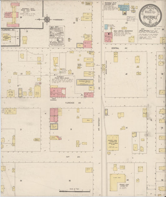 Sanborn Fire Insurance Map from Riverdale, Fresno County, California. (1917) – Historic Sanborn Fire Insurance Map Print