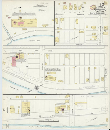 Sanborn Fire Insurance Map from Buckhannon, Upshur County, West Virginia (1913), Sheet #0012 - Complete Map Set gallery image, historic Sanborn map, vintage wall art, West Virginia West Virginia