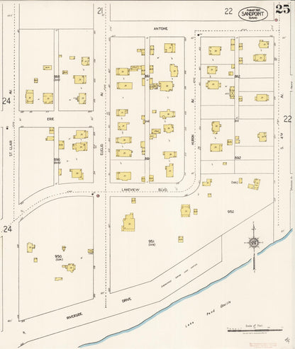 Sanborn Fire Insurance Map from Sandpoint, Bonner County, Idaho (1921), Sheet #0025 - Complete Map Set gallery image, historic Sanborn map, vintage wall art, Idaho Idaho