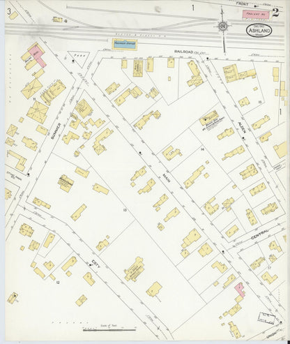 Sanborn Fire Insurance Map from Ashland, Middlesex County, Massachusetts (1912), Sheet #0002 - Complete Map Set gallery image, historic Sanborn map, vintage wall art, Massachusetts Massachusetts
