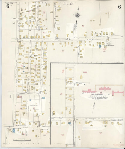 Sanborn Fire Insurance Map from Tupper Lake, Franklin County, New York (1950), Sheet #0006 - Complete Map Set gallery image, historic Sanborn map, vintage wall art, New York New York