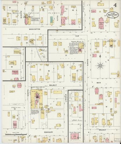 Sanborn Fire Insurance Map from Rockport, Spencer County, Indiana (1898), Sheet #0004 - Complete Map Set gallery image, historic Sanborn map, vintage wall art, Indiana Indiana