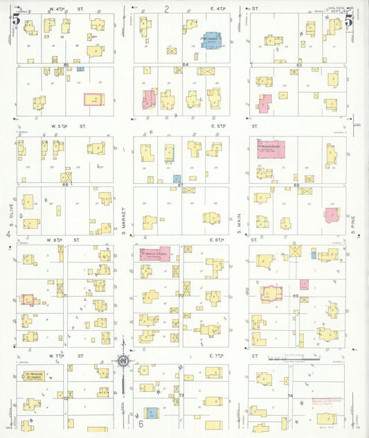 Sanborn Fire Insurance Map from Holden, Johnson County, Missouri (1931), Sheet #0005 - Historic Sanborn Fire Insurance Map Print, vintage old map wall art, antique decor, genealogy gift, Missouri Missouri map