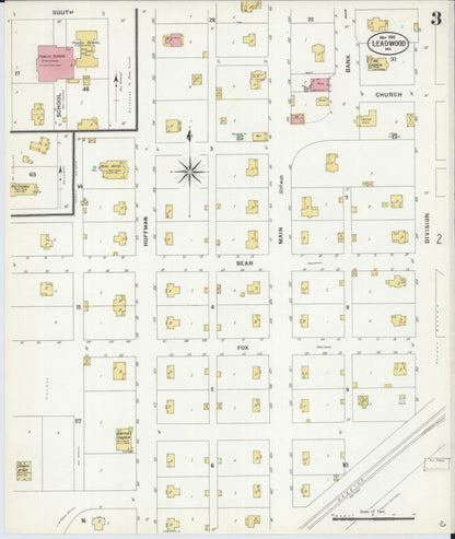 Sanborn Fire Insurance Map from Leadwood, Saint Francois County, Missouri (1908), Sheet #0003 - Complete Map Set gallery image, historic Sanborn map, vintage wall art, Missouri Missouri