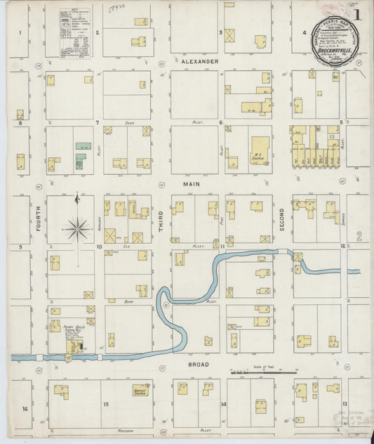 Sanborn Fire Insurance Map from Brockway, Jefferson County, Pennsylvania (1894), Sheet #0001 - Complete Map Set gallery image, historic Sanborn map, vintage wall art, Pennsylvania Pennsylvania