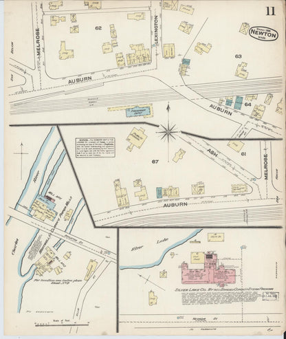 Sanborn Fire Insurance Map from Newton, Middlesex County, Massachusetts (1884), Sheet #0011 - Complete Map Set gallery image, historic Sanborn map, vintage wall art, Massachusetts Massachusetts