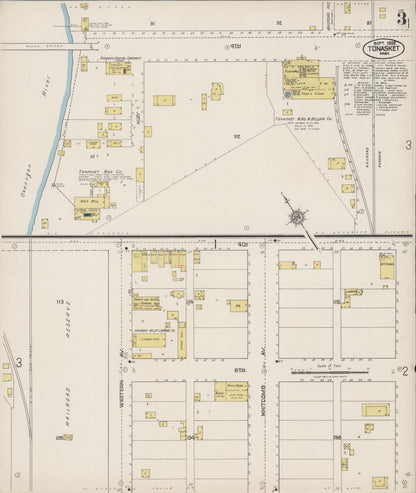 Sanborn Fire Insurance Map from Tonasket, Okanogan County, Washington (1922), Sheet #0003 - Complete Map Set gallery image, historic Sanborn map, vintage wall art, Washington Washington