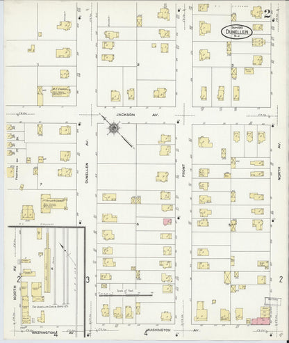 Sanborn Fire Insurance Map from Dunellen, Middlesex County, New Jersey (1910), Sheet #0002 - Historic Sanborn Fire Insurance Map Print, vintage old map wall art, antique decor, genealogy gift, New Jersey New Jersey map