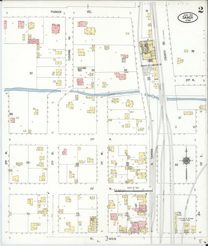 Sanborn Fire Insurance Map from Sandy, Salt Lake County, Utah (1911), Sheet #0002 - Complete Map Set gallery image, historic Sanborn map, vintage wall art, Utah Utah