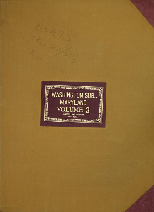 Sanborn Fire Insurance Map from Washington Suburban, District of Columbia, District of Columbia. (1959) – Historic Sanborn Fire Insurance Map Print