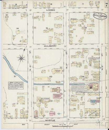 Sanborn Fire Insurance Map from Stillwater, Washington County, Minnesota (1884), Sheet #0007 - Complete Map Set gallery image, historic Sanborn map, vintage wall art, Minnesota Minnesota